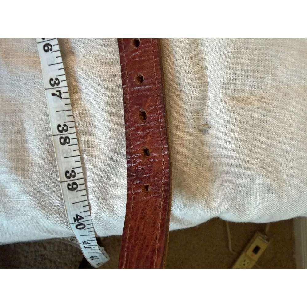 YRI Shell Houston Open Belt 8/95 Brown Leather Golf Tournament Solid Brass Sport